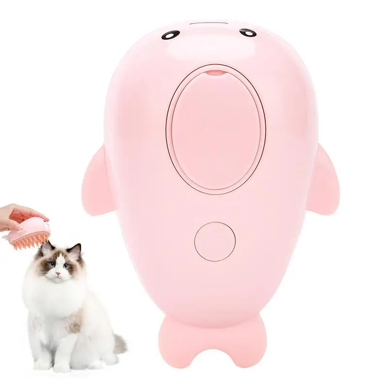 Pet Spray Brush Cute Cat Grooming Brush Anti-Static Massage Steamer Brush Massage Brush Steamy Brush Comfortable Cat Deshedding