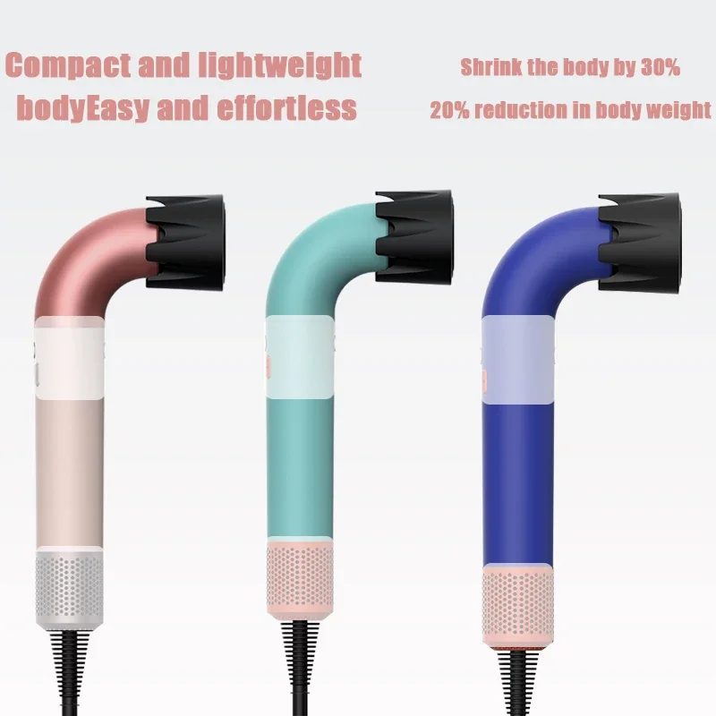 1400Wハイパワーヘアドライヤー、髪を素早く乾かす、軽量ボディ、低騒音、さまざまなタイプのエアノズルが付属しています。