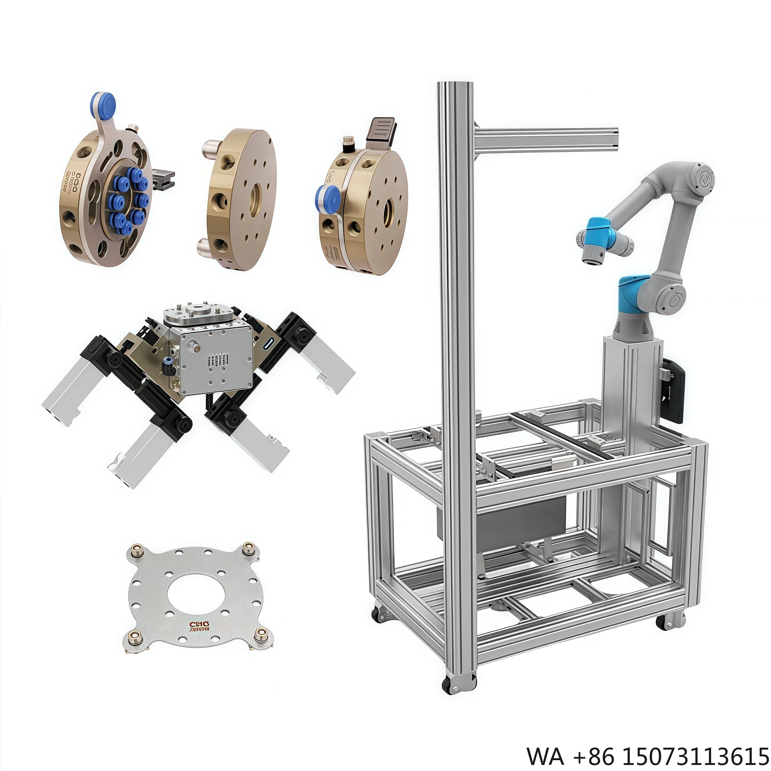 Collaborative Robot Quick Changer and Gripper Set, Compatible with Multiple Robotic Arms for Logistics and Sorting Automation