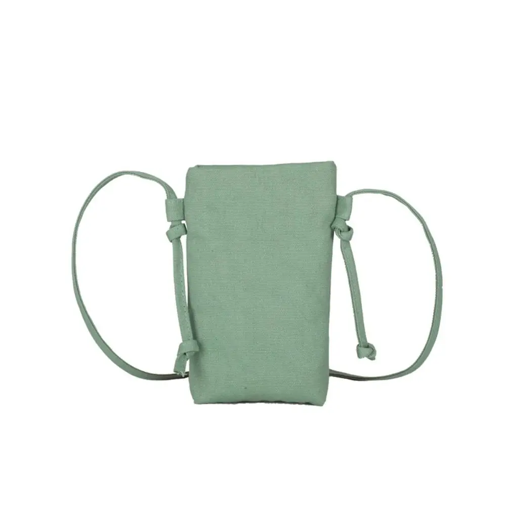 Fashion Canvas Mobile Phone Bag Light Weight All-match Small Crossbody Bag Hanging Neck Multifunctional Handbag Outdoor