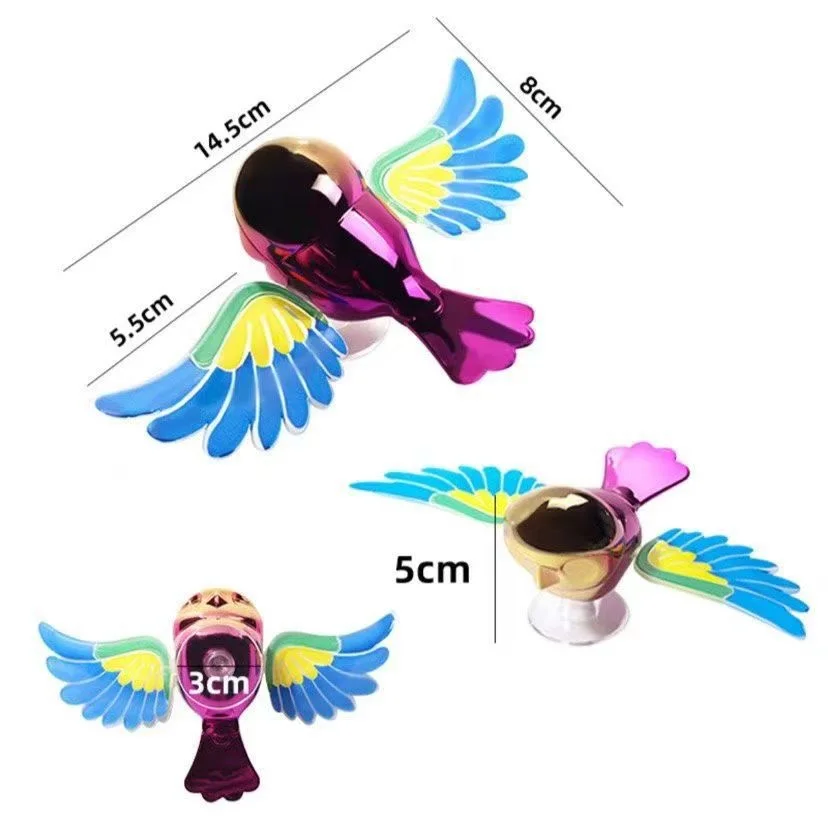 2PCS Cute Bird Car Decoration Sculpture Motorcycle Bicycle Bike Figurine Car Accessories
