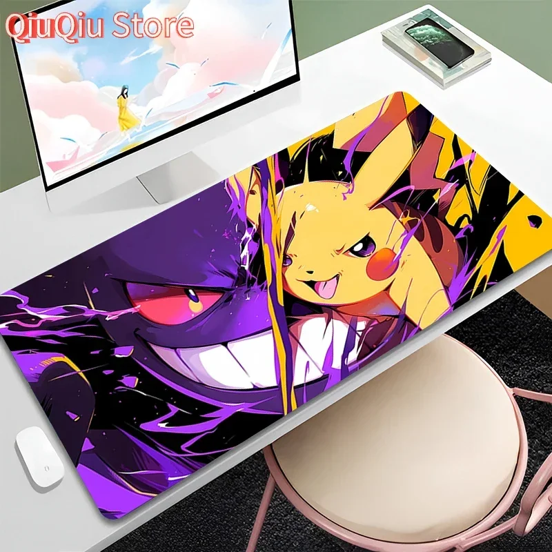 

P-Pikachues Anime Mouse Pad Cool Game Playmat Laptop PC Office Soft Table Mat Cute Mousepad Kawaii Keyboard Carpet for Girl Gift
