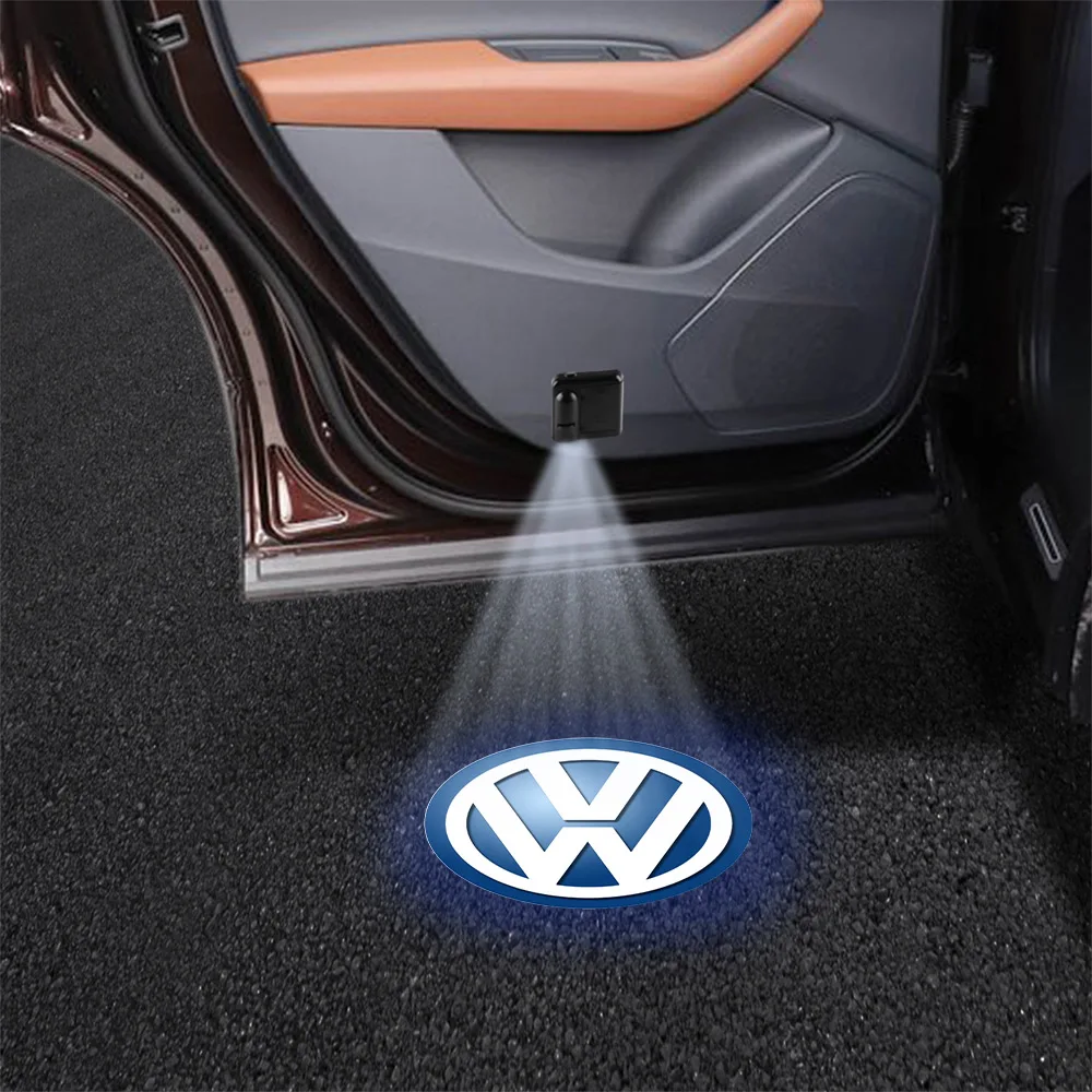 1PC LED Car Door Logo Welcome Light Laser Projector Lamp For Volkswagen Vw R RLINE Tiguan Jetta Scirocco Polo Touran Golf Passat