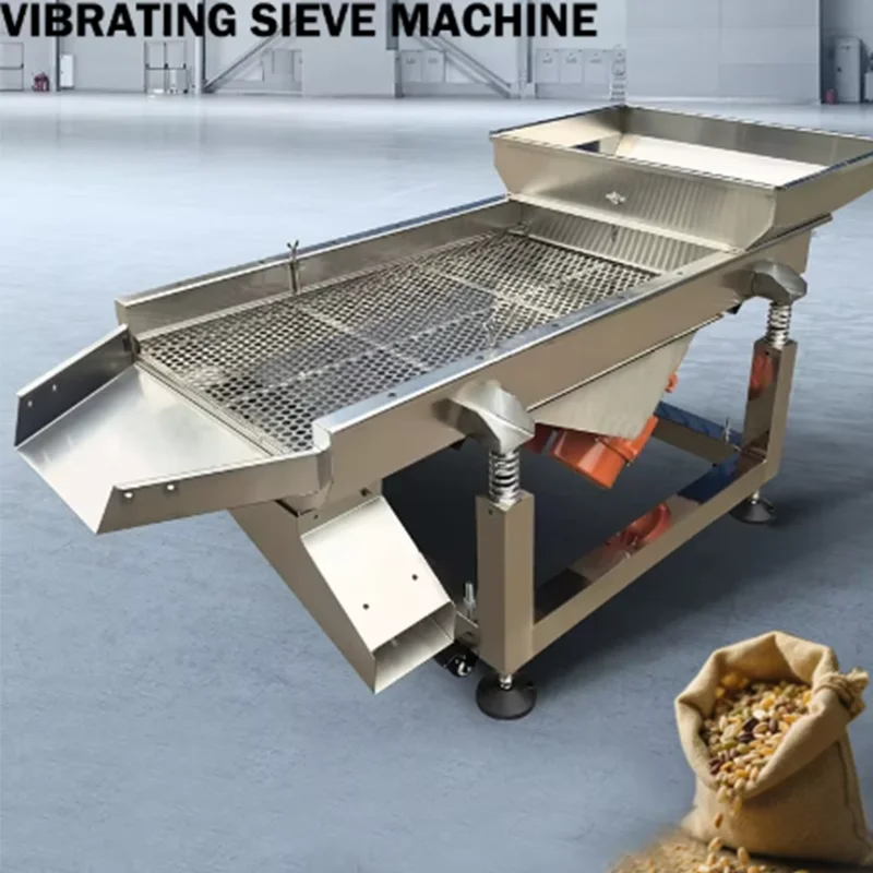 40x100cm Stainless Steel Electric Vibrating Screen - Single/Double Layer Sieve Machine for Precision Screening