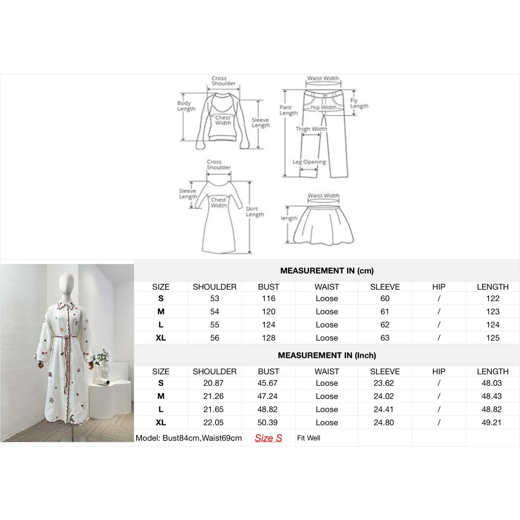 2024 New Autumn White Dragonfly Embroidery Elegant High Quality Silk ArrivalsTurn Down Collar Midi Dress for Ladies