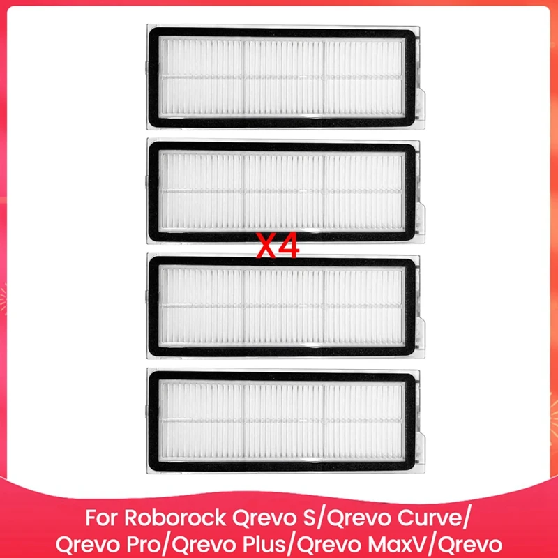 HEPA Filter For Roborock Qrevo S/Qrevo Curve/Qrevo Pro/Qrevo Plus/Qrevo Maxv/Qrevo Edge Robot Vacuum Cleaner Parts