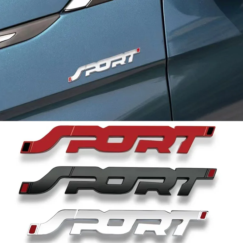 

3D Stereoscopic Car Accessories Sticker Metal Sport Word Letter Loge Emblem Badge AutoTrunk Personality Car Decorate Accessories