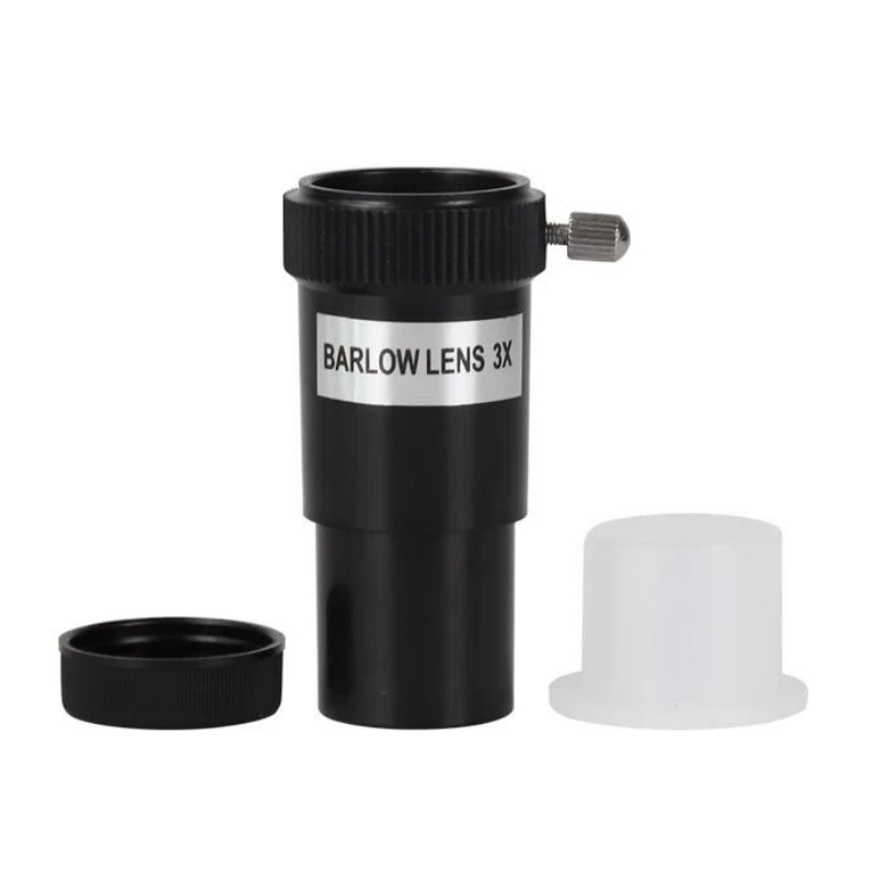 Agnicy Astronomical Telescope Accessories 0.965 Inches 3X Magnification Mirror Barlow Lens