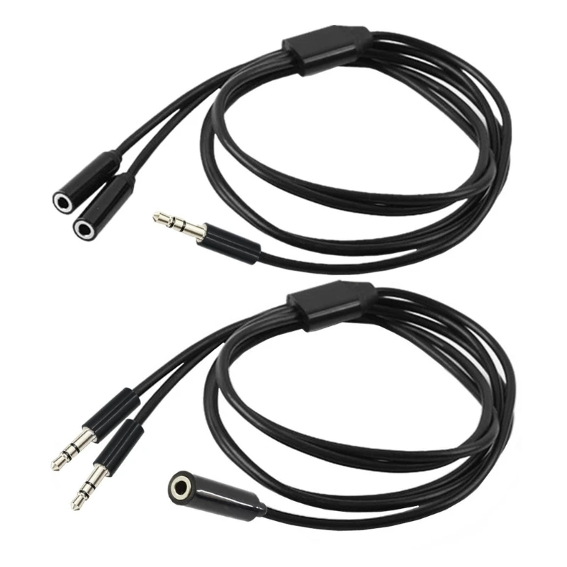 

3.5mm Audio Female To 2x3.5 Plug Male Adaptor Cord Cable For PC Computer Speakers 3.5 One Female And 2 Public Audio Source Share