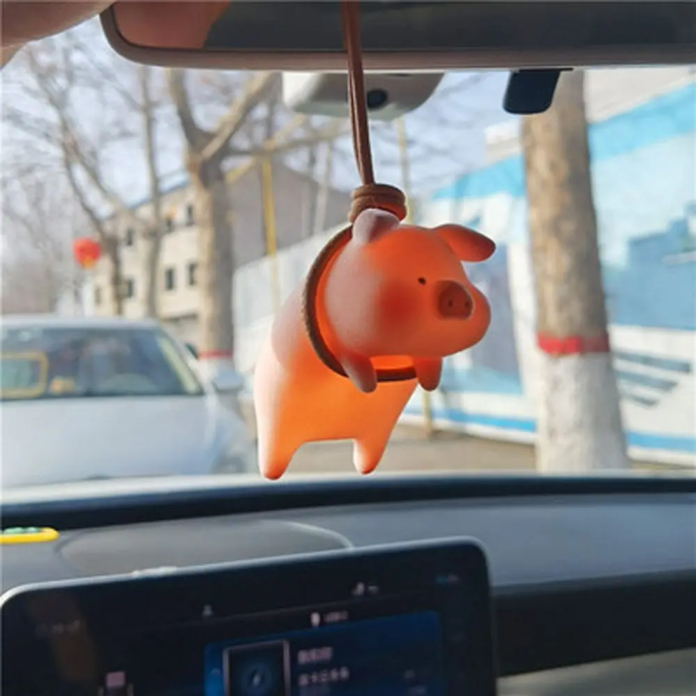 

for Women Girls Ornament Car Decoration Funny Pig Car Decoration Pink Pigger Ornament Car Pendant Lucky Piggy Hanging