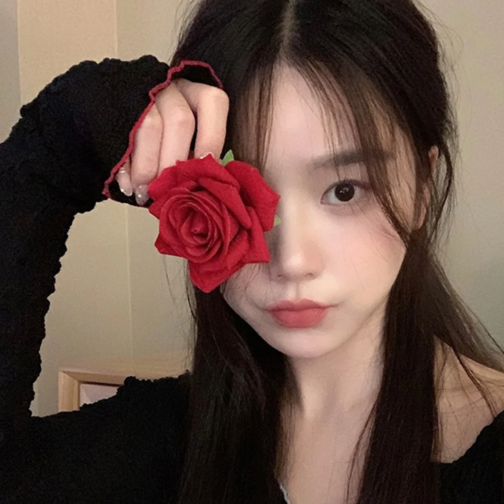 

3Pcs Rose Flower Hair Clips Beautifully Designed Flower Hairpins Reliable Grip Easy Clamp for Daily Wear Bridal Headpiece