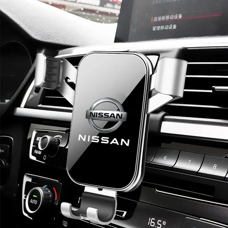 Автомобильный гравитационный держатель для телефона, зажим для вентиляционного отверстия для Nissan 350z 370z altima Armada Frontier Kicks Leaf nismo Pulsar Qashqai, аксессуары