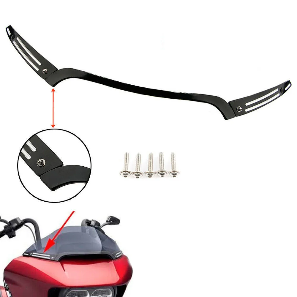 Motorcycle Windshield Center Side Windscreen Trim For Harley Road Glide FLTRX 2015-up