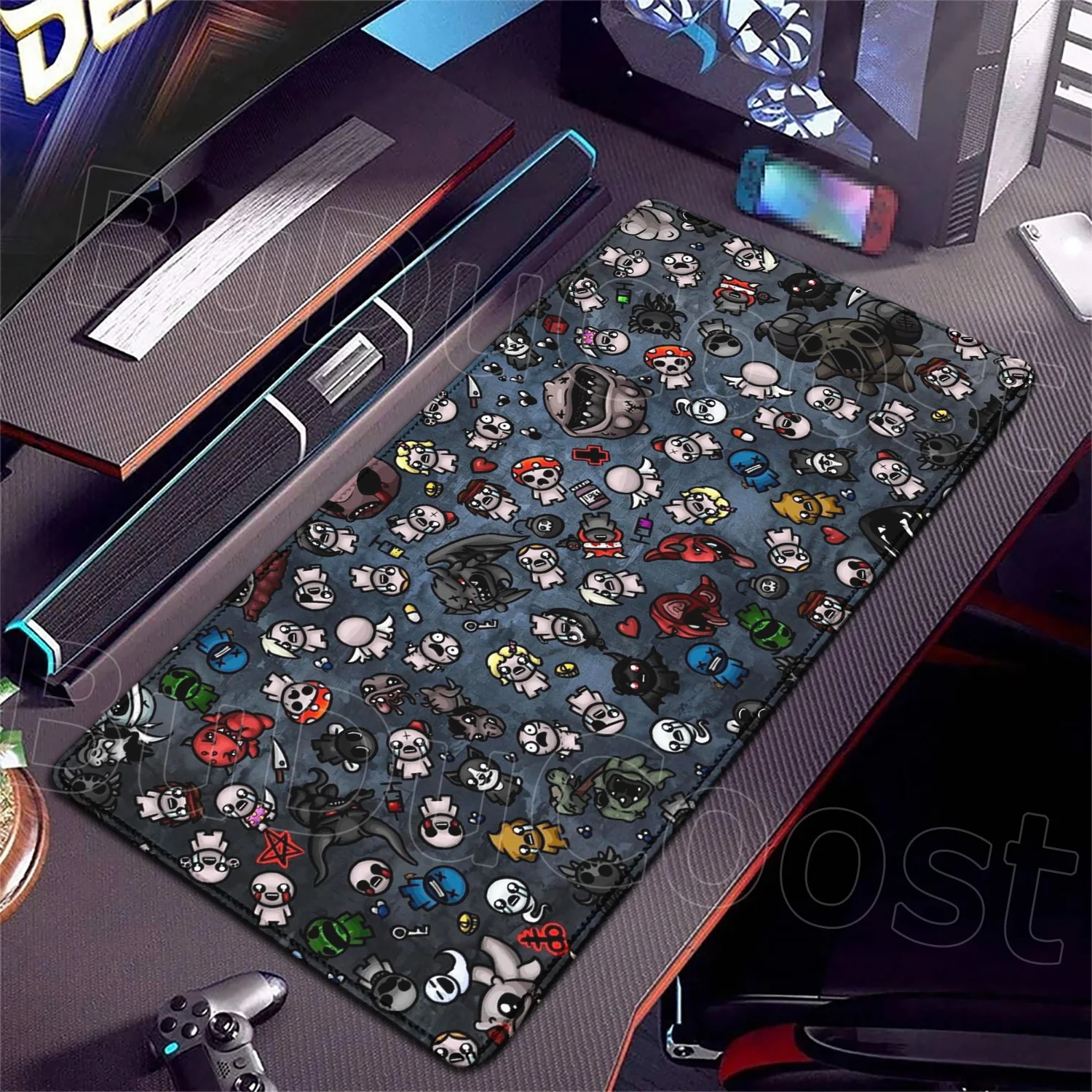 

New Game Wallpaper The Binding of Isaac Mousepad E-sports Gaming Non-slip Keyboard Pad Computer Big Desk Mat Pc Cabinet Mausepad
