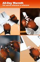 Knitting Gloves Upgraded Hand Warmer Heated Gloves Fingerless Fingerless Gloves For Laptop Use Indoor Office