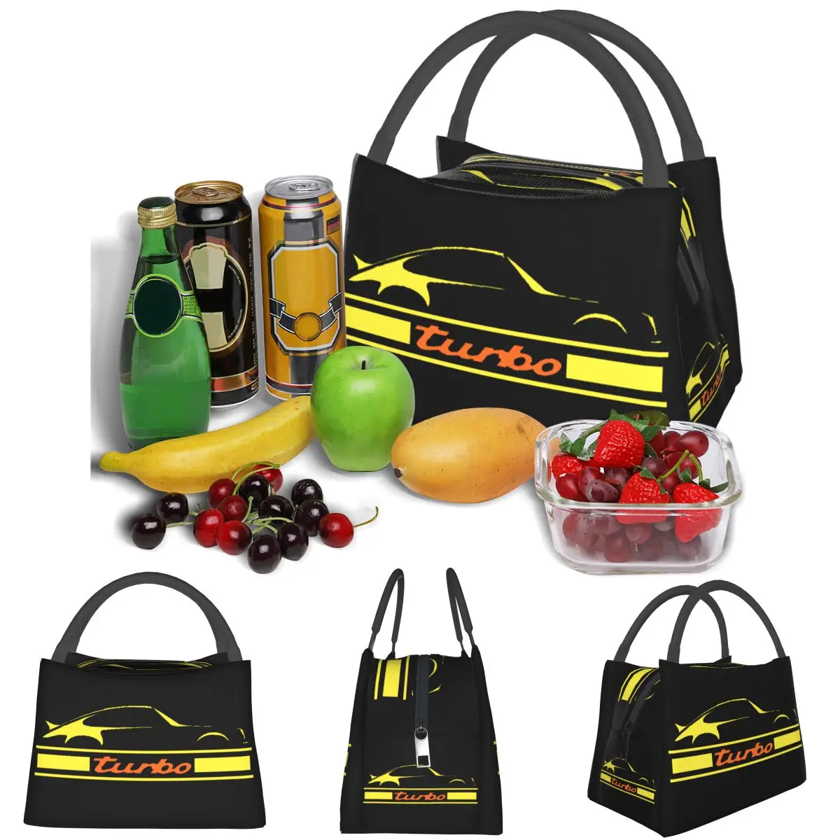 Turbo 911 Lightweight Handheld Insulated Lunch Bag Aluminum Foil Liner for Adults Students Travel Picnic