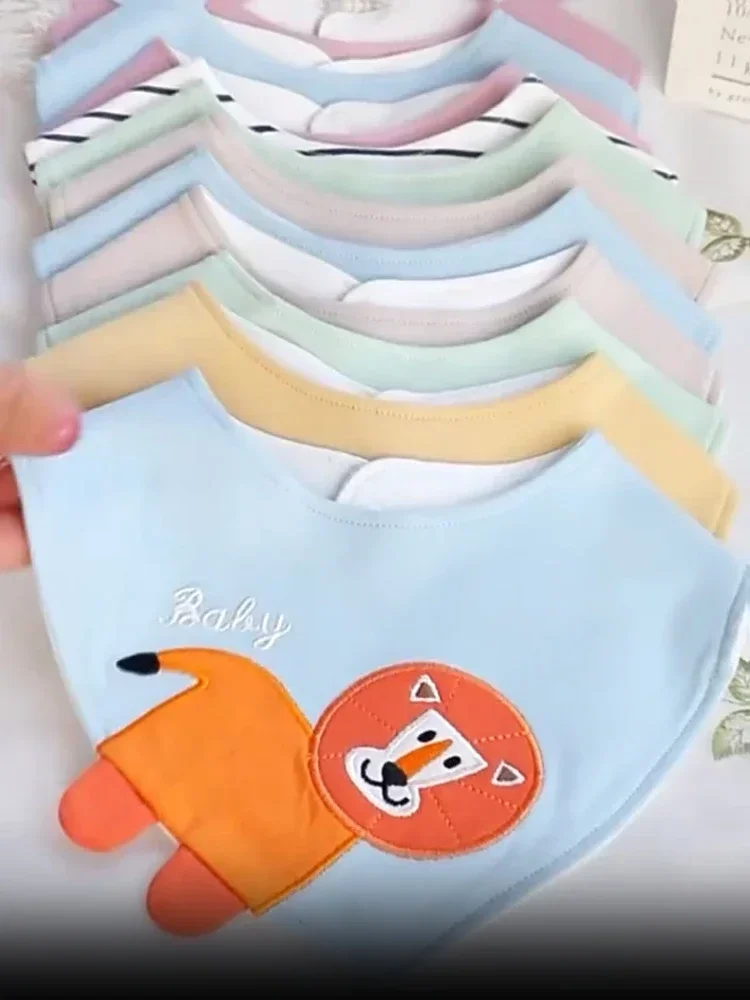 

Cute Cartoon Bear Rabbit Lion Baby Bandana Bib Newborn Feeding Towel Soft Cotton Burp Cloths for Baby Girls Boys Saliva Towels