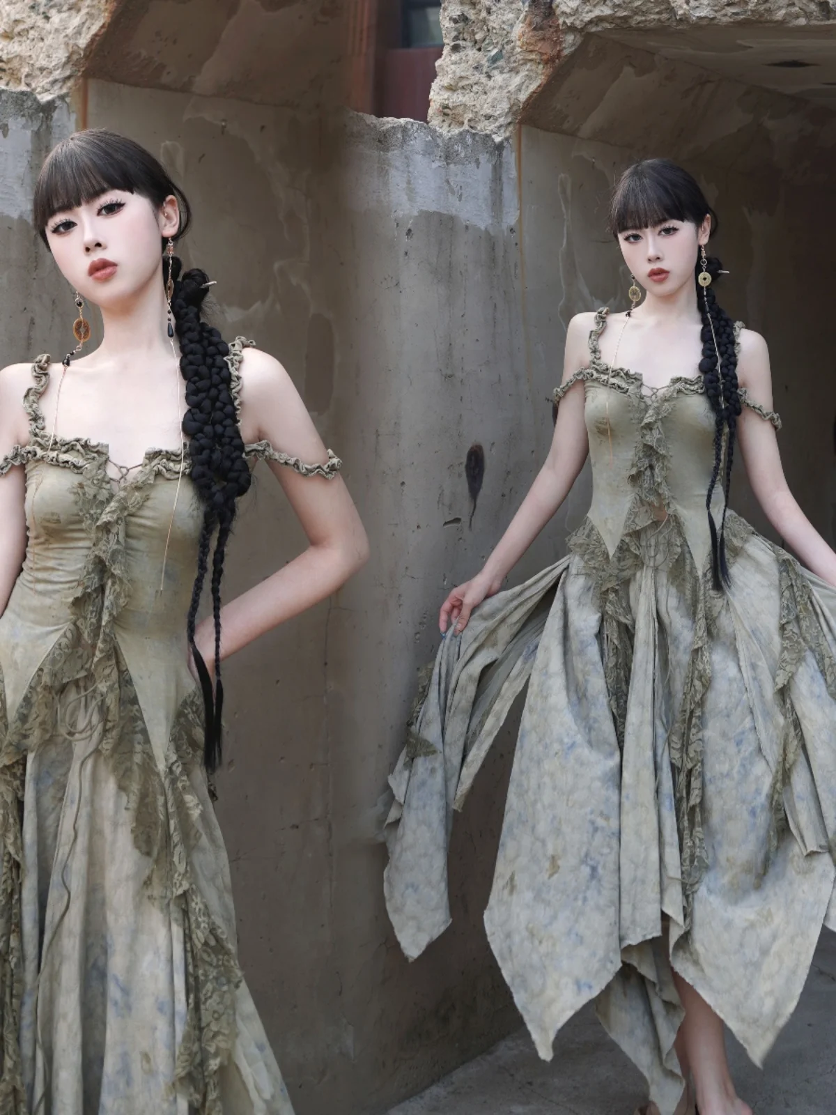 

Новый китайский комплект с асимметричными бретелями, оригинальный дизайн, окрашенный растительными красителями, длинные брюки, хлопок, короткий рукав, V-образный вырез, весенняя мода