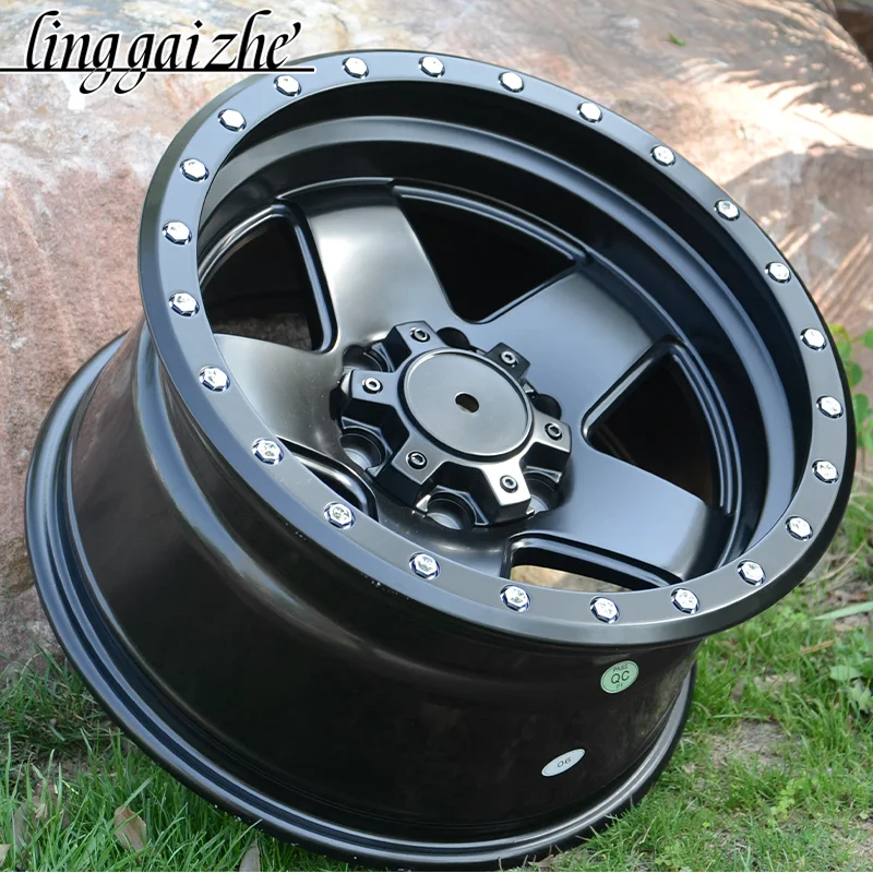 Factory Custom Wholesaler Off-road rims17* 8.5ET0 6X139.7 Sub-Black Offset 0 negative wheels Suitable for Mitsubishi Pajero Ford