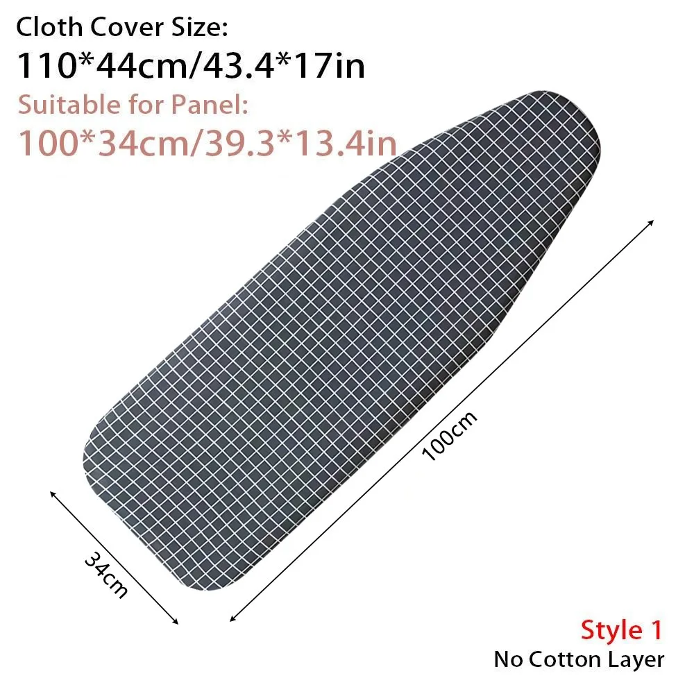 1Pcs Stain Resistant Ironing Board Cover Thick Cotton Padding With Elastic Edge Iron Heat Shield Cloth Cover Universal