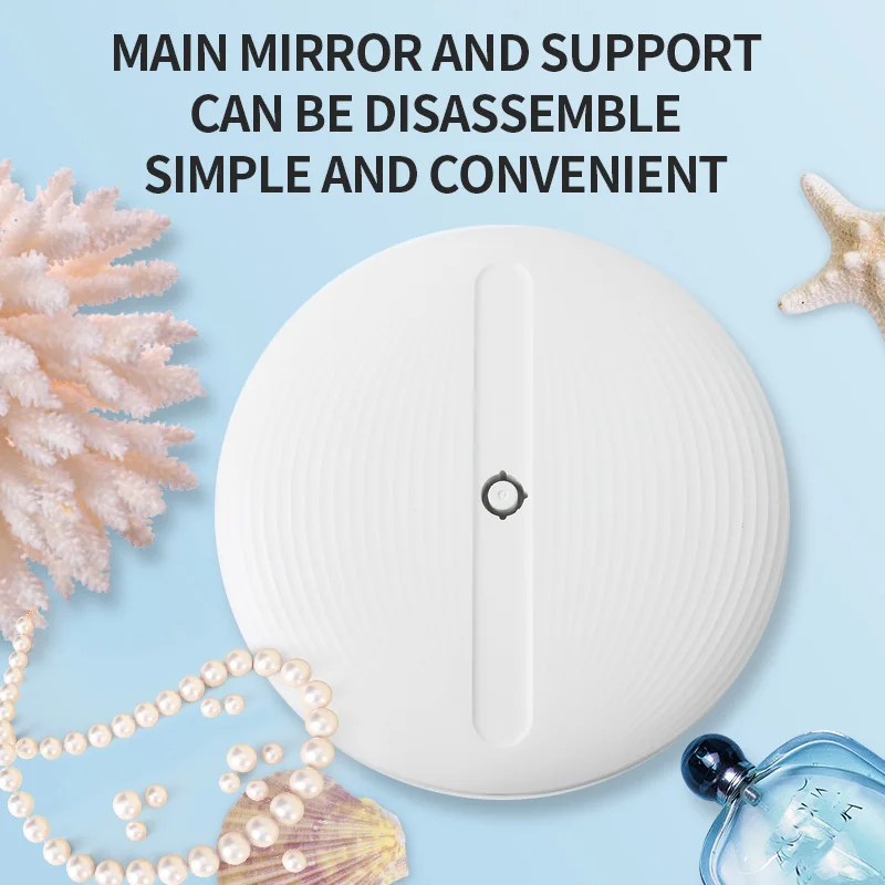 Make Up Mirror Foldable Design with Dimming Portable Vanity Mirror for Home Travel Business Light up Magnifying Mirror