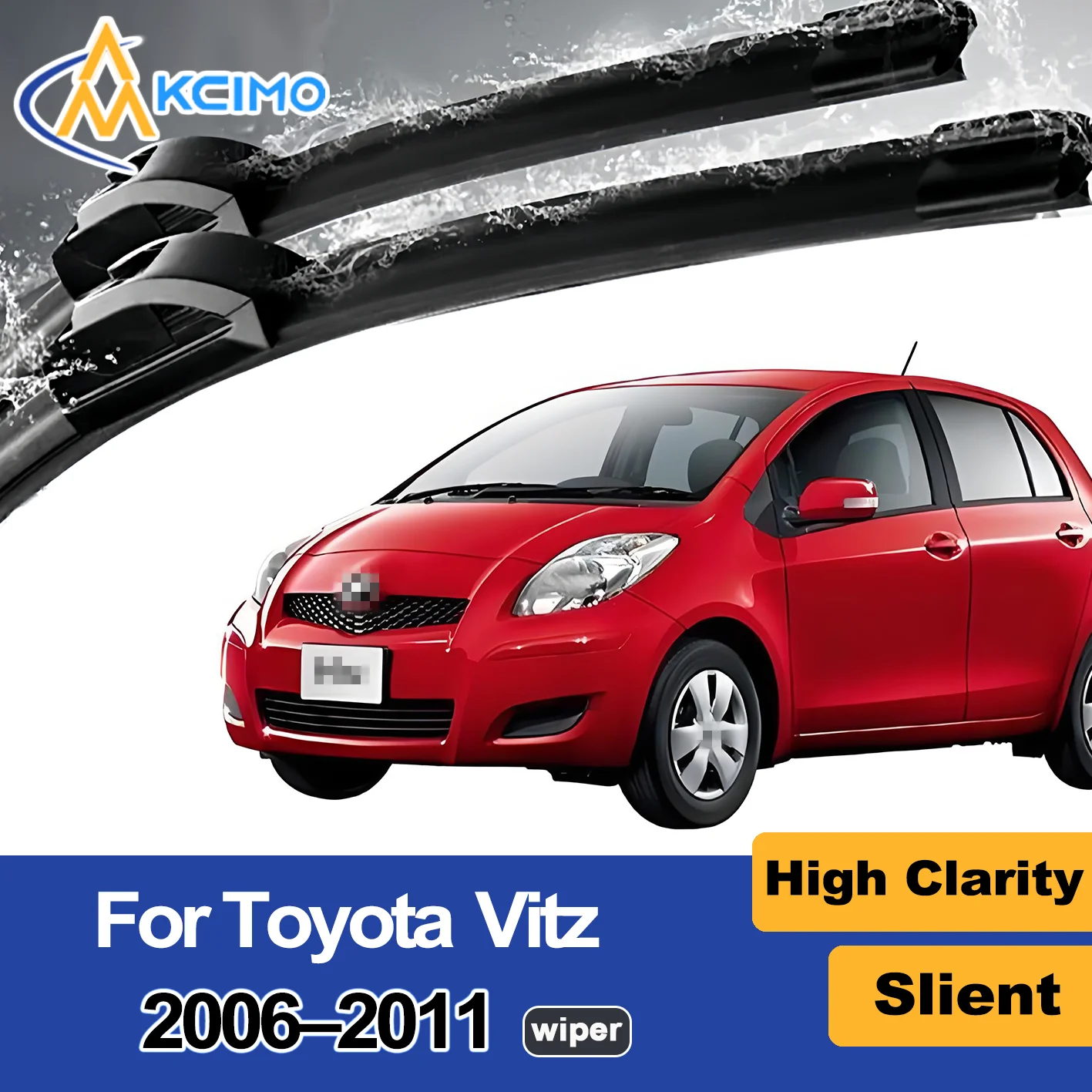 

2PCS New Wiper Blades for Toyota Vitz XP90 2006-2011 Toyota Yaris (international) Daihatsu Charade (Europe, 2011-2013) Leahead