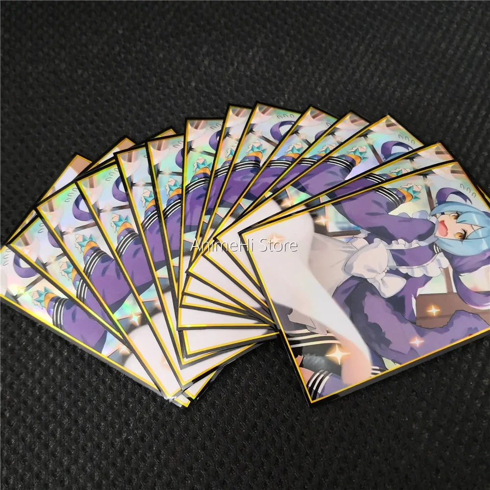 50 stuks/zak spel Yu-Gi-Oh! Wasserij Dragonmaid Kaarthoezen Anime Yugioh Holografische hoes Kaarten Beschermhoes voor cadeau