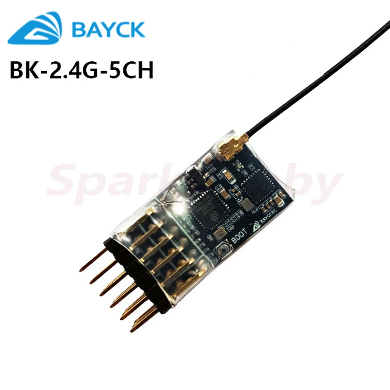 BAYCK ELRS 2.4G 5CH PWM odbiornik ekspresowy z 2.0dBi 2.4G rura miedziana antena PWM/CRSF protokół dla RC FPV puszczania samolotów drony