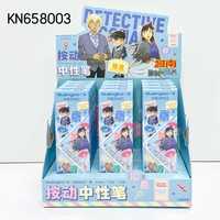 12pcs Detective Conan Paster Gel Pen Cartoon 0.5 Black Press Signature Pen Individually Packaged Student Stationery Wholesale