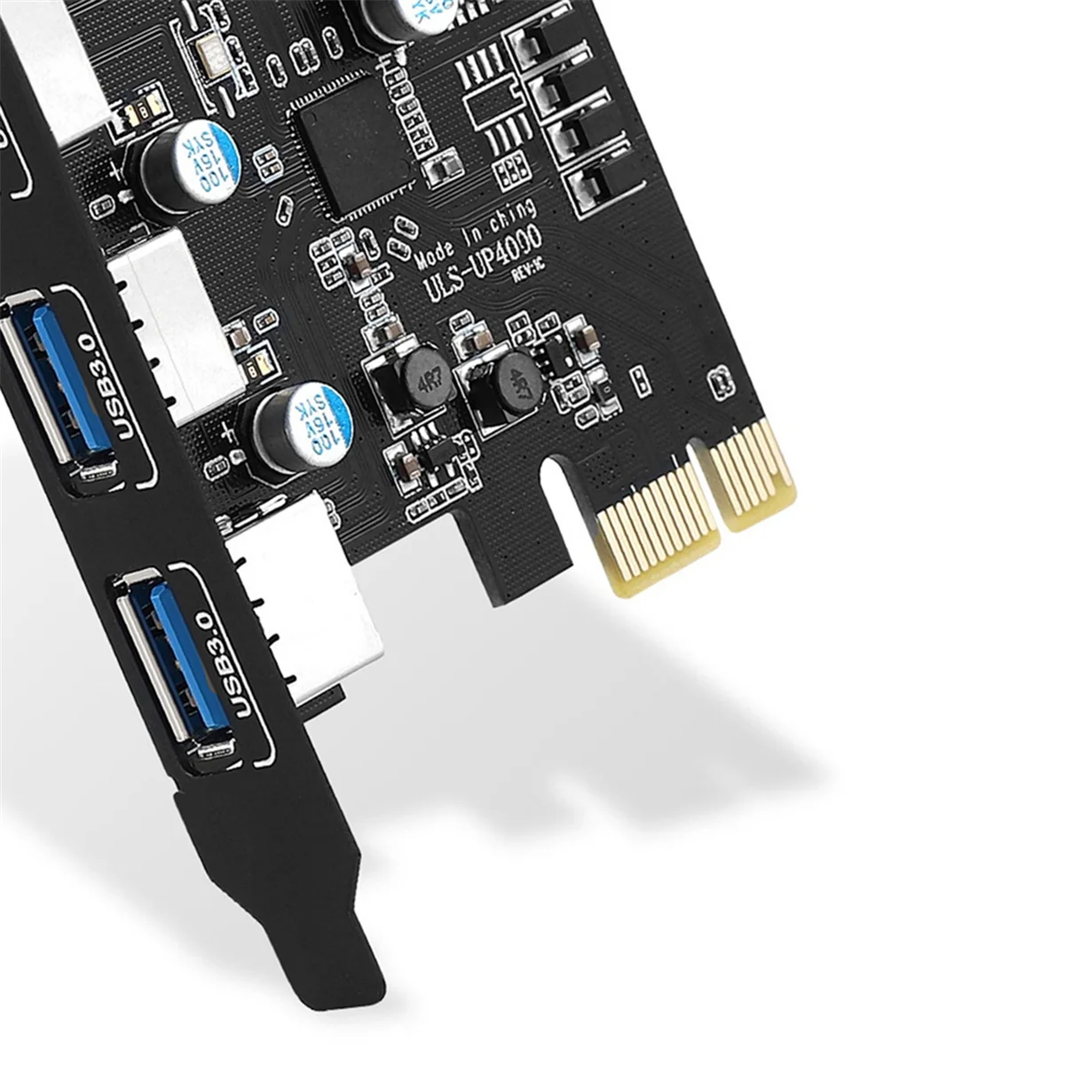 AT87-New USB Type A Expansion Card 4-Port Adapter Card High-Speed Desktop Computer 4-Port Rear Front