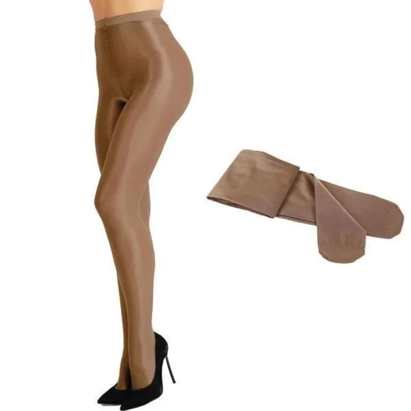 70D Pantyhose Women Control DS Shimmery Stretch Thickness Footed Silk Stockings Tights Dancer Nightclub Oil Shiny Leggings Socks