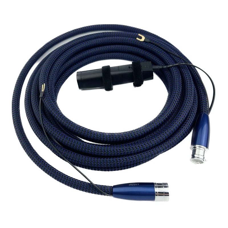 Hi-end Husky Subwoofer Cable 5% Silver HiFi Audio Line Triple-Balanced XLR Digital Coaxial Cables With 72V Battery