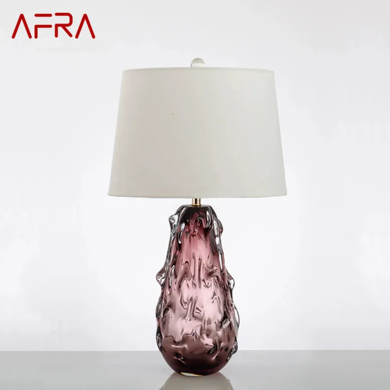 AFRA Nordic Glaze Table Lamp Modern Art Iiving Room Bedroom Study Hotel LED Personality Originality Desk Light