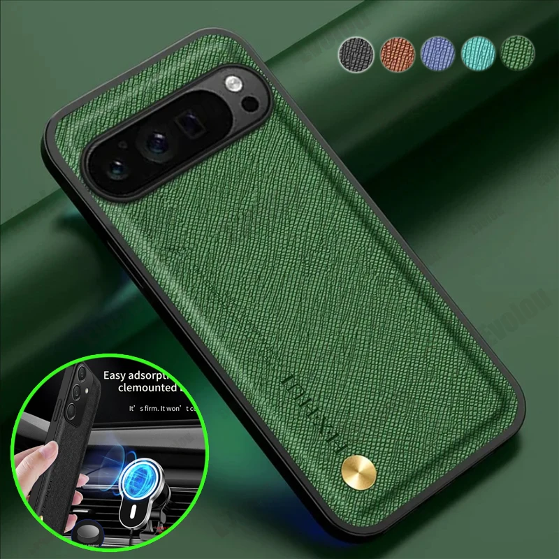 حافظة لهاتف Google Pixel 10 Pro XL حافظة مغناطيسية مضادة للصدمات لهاتف Pixel 9 Pro XL 8 Pro 7 غطاء حماية من الجلد #1