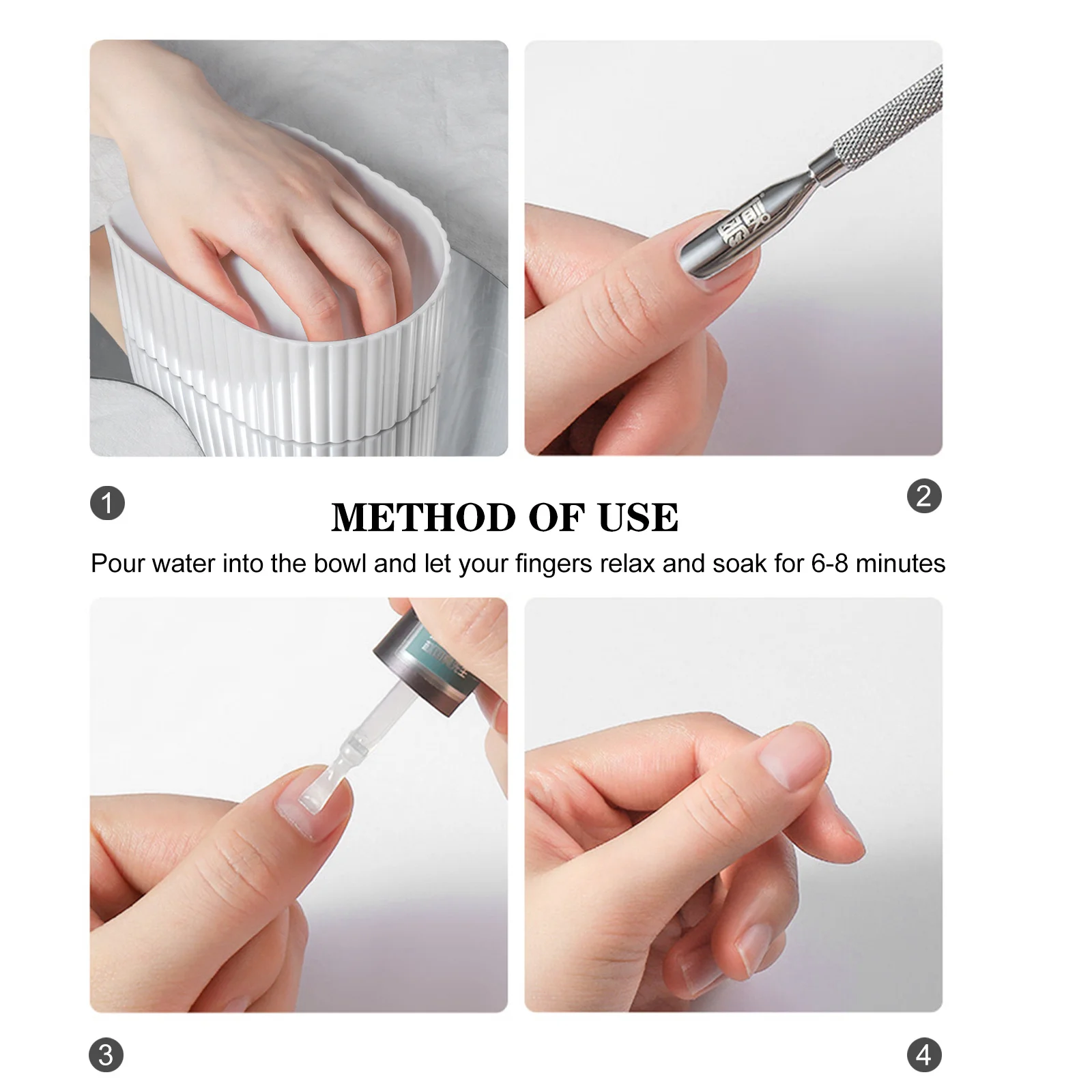 

Nail Soaking Bowl Acrylic Manicure Tool Durable Spa Experience Home Salon Gel Polish Remover Nail Soaking Bowl