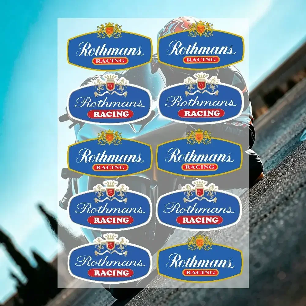 Roth-mans Retro-Race Car Motorcycle Stickers Waterproof for Motorbike Fuel Tank Helmet Box Scooter DIY Car Universal Decals