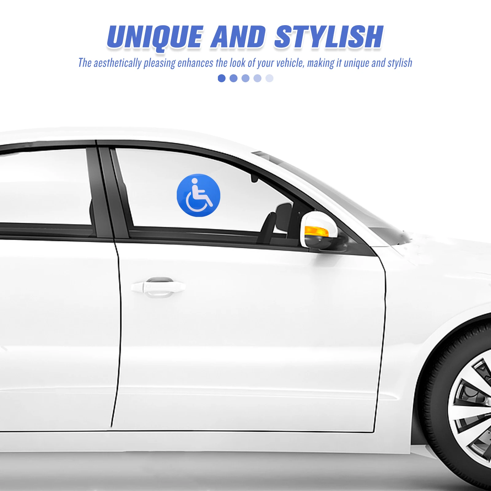 

5pcs 5 Count Wheelchair Accessible Restroom Marker Washroom Label Disability Stickers Sign