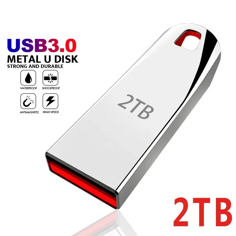 New 2TB Usb 3.0 Flash Drives High Speed Metal Pendrive 1TB 512GB 256GB Portable Usb Drive Waterproof Memoria Usb Flash Disk ﻿