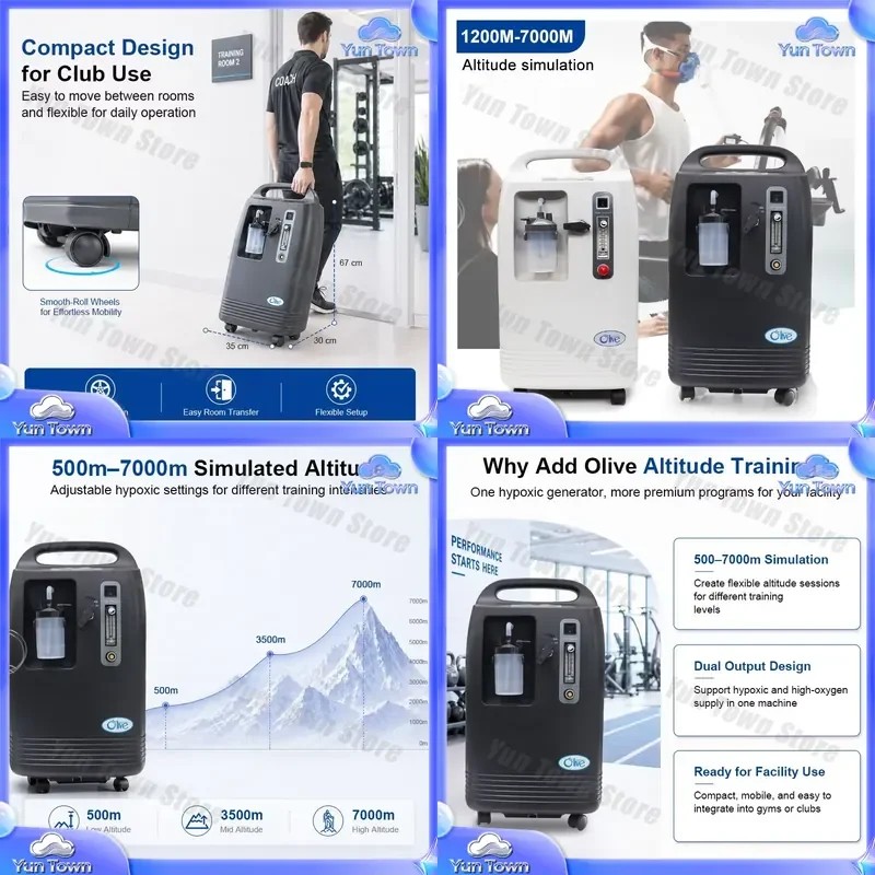 Olive 500-7000m Simulated Altitude Hypoxic Generator for Athletes Low Oxygen Training Equipment for Endurance Training