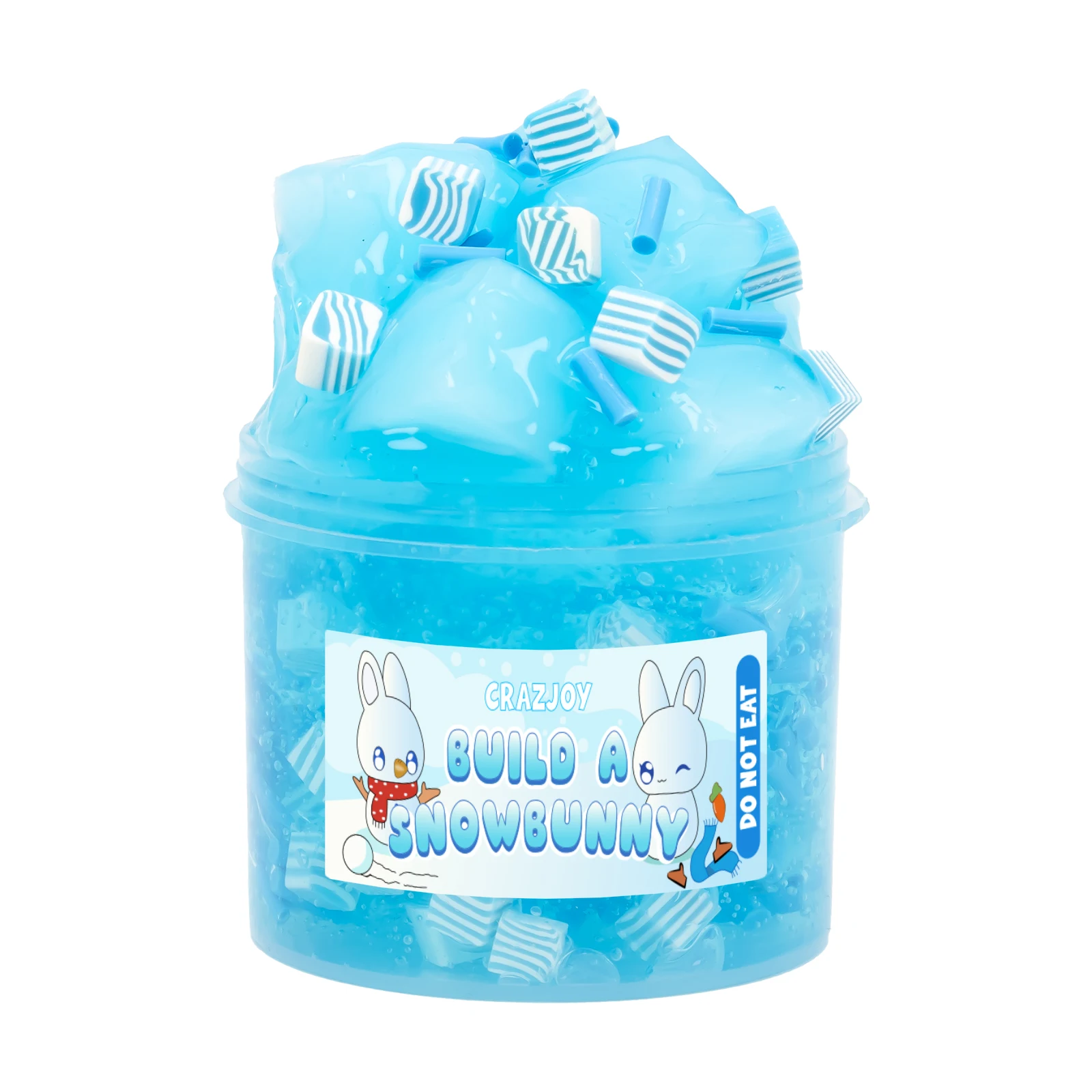 2,37 Unzen Jelly Cube Crunchy Crystal Slime Set Klarer klebriger Schleim DIY Nicht klebriger dehnbarer Schlamm Partygeschenke Geburtstagsgeschenk