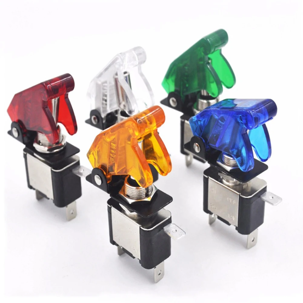 ABILKEEN ON-OFF Metal Rocker Toggle Switch 12VDC 20A with 3-Pin Terminal LED Illuminate Car RV Modification Parts