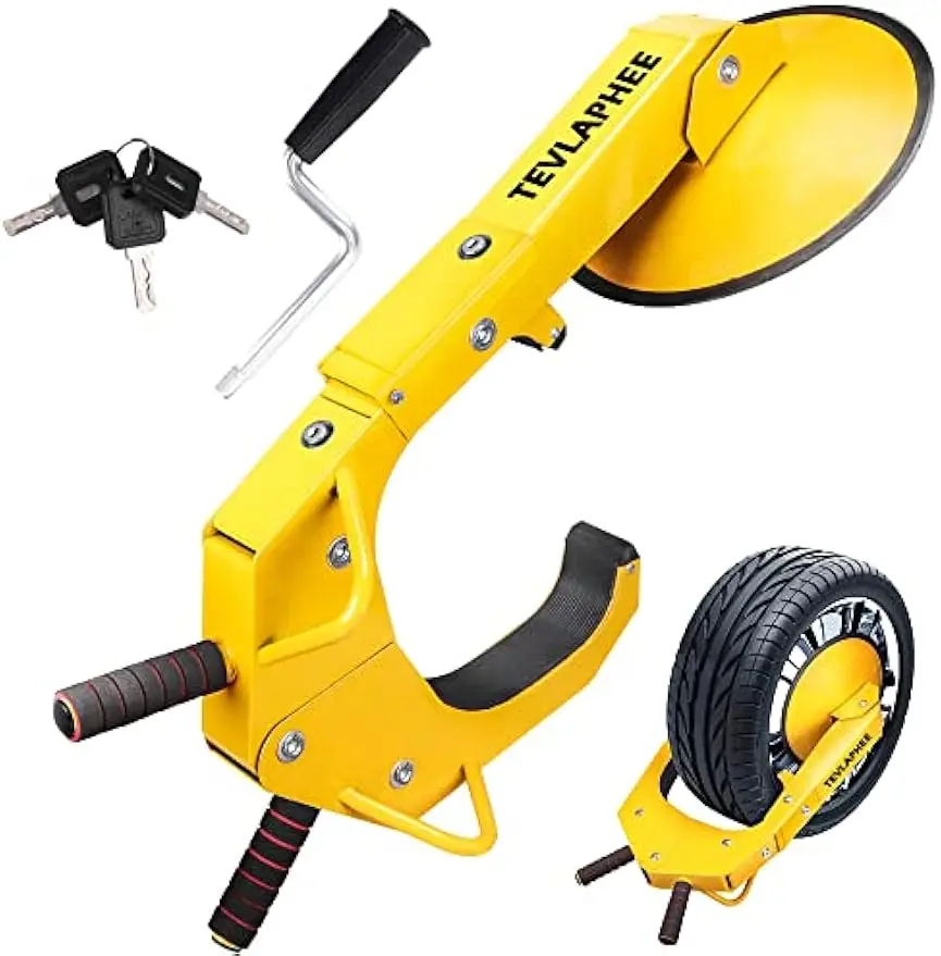 

Upgraded Dual Lock Adjustable Car Wheel Clamp Anti-Theft Boot for Vehicles, Trailers, SUVs