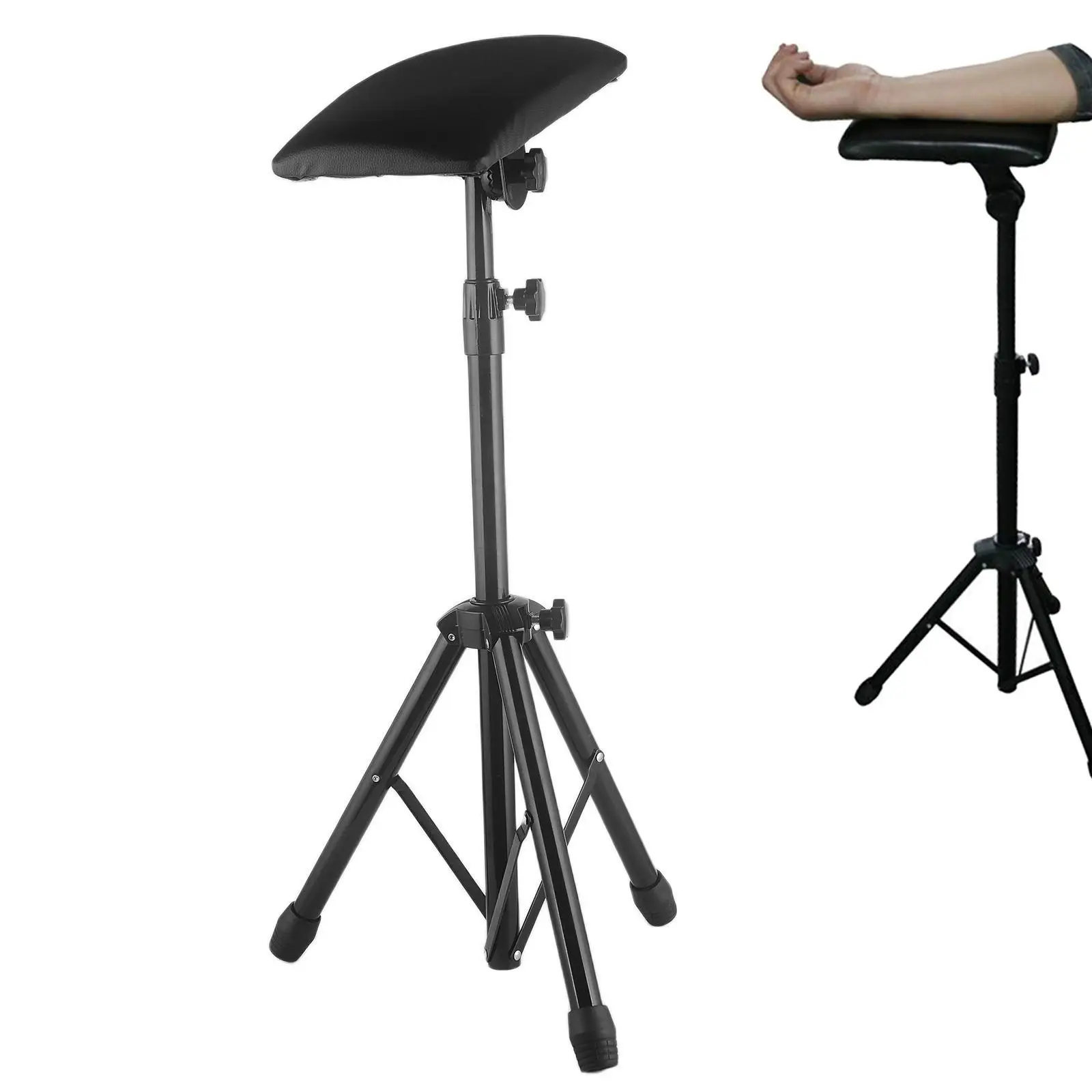 Armrest Stand, Foldable Sponge Pad Arm Leg Rest Tripod for Studio Salon , Adjustable Height: 25.59-45.27inch