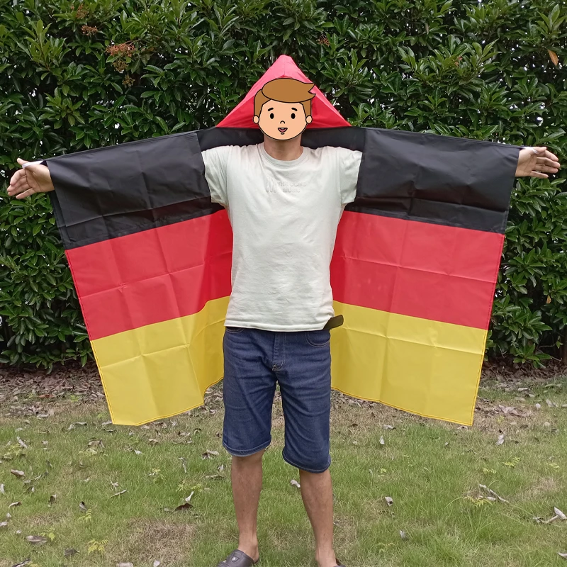 Europe Countries 3x5ft Germany Flag Spain Italy Cape Body Banner Polyester World Country Custom Cape Sports Fans