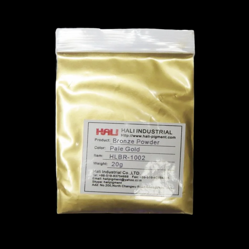 20 جرام/الحقيبة مسحوق برونزي غني برونزي نحاس صبغة اللون: ذهبي غني باللون الذهبي الشاحب: HLBR-1001
