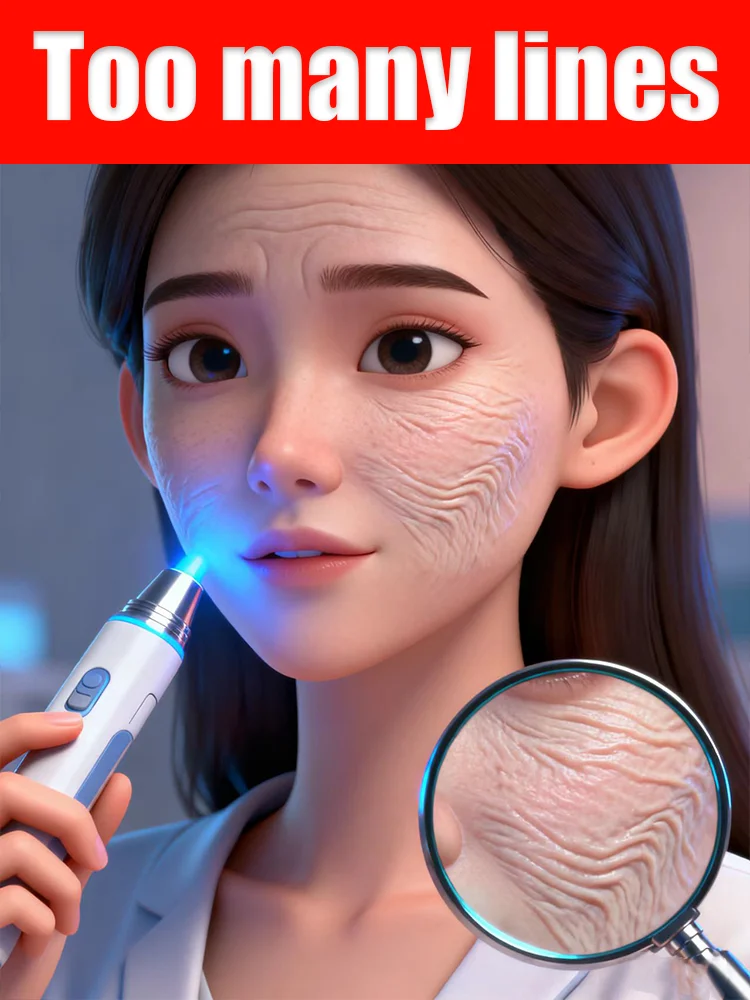 Convenient blue light pen for facial wrinkle repair and cleansing