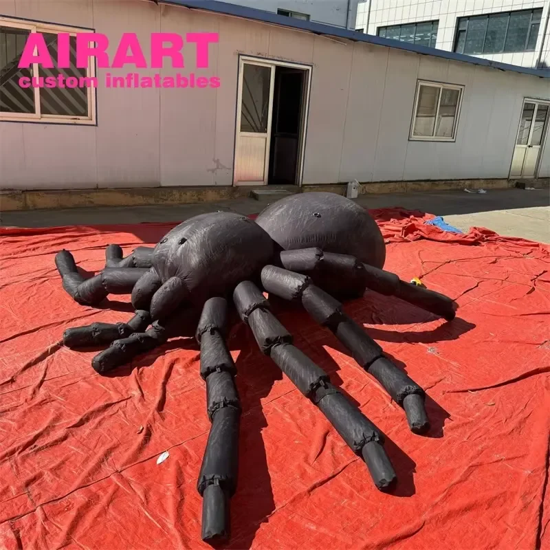 for Outdoor Halloween Art Installation Inflatable Black Spider Balloon Props