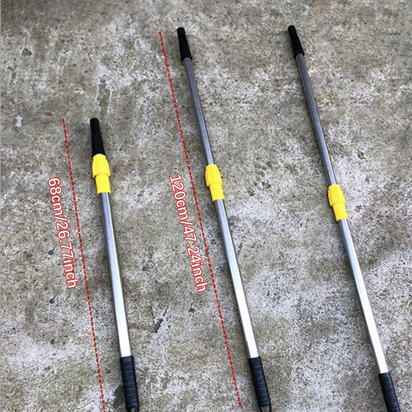 Telescopic Pole for Rake Retractable Rod Replacement Anti Slip Adjustable Length