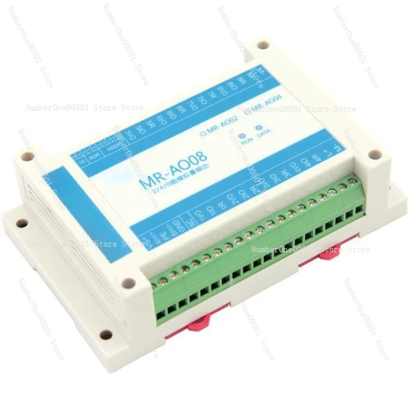 

MR-AO08 intelligent analog control module 485 to eight analog 0-5V 4-20mA signal output;LBW11;