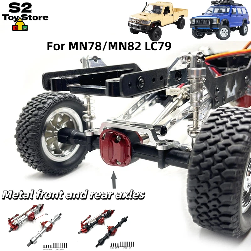 

Metal Front And Rear Axles Upgrade Modified Parts For 1/12 MN78 MN82 LC79 99S RC Crawler 4MM Metal RC Truck Modified Accessories